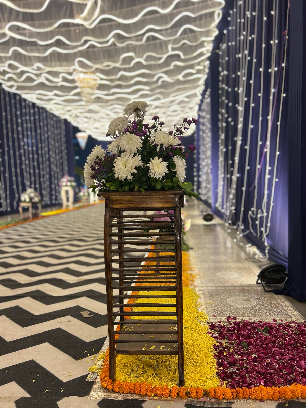 Ganesh Wedding Decoration with Marigold Flowers Ghatlodiya Ahmedabad